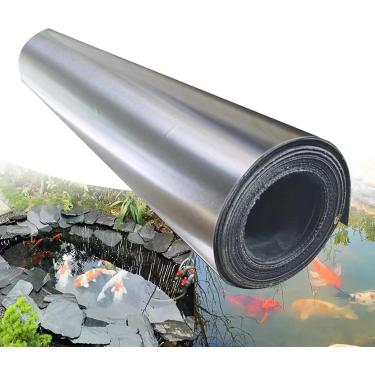 Imagem de Forro Da Lagoa Da Membrana Flexível Do Hdpe Do Forro 5x5m 6x8m Da Lagoa Forros Pré-formados Para Lagoas De Peixes, Cachoeira, Fontes Dos Córregos, Espessura De 0.35mm, Black, 2x5m(6.6x16.4ft)