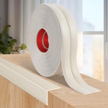 Imagem de Protetor de canto de parede flexível para moldagem guarnição descascar e colar protetores de canto de parede protetor de borda tira de acabamento de moldagem autoadesiva para teto de borda (grão de