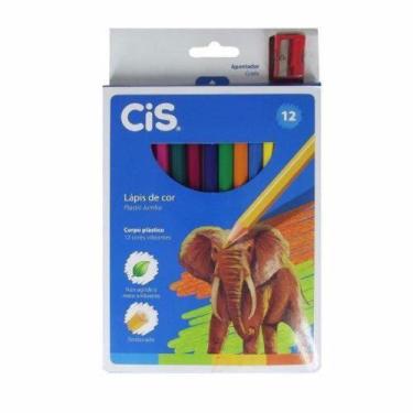 Imagem de Lápis De Cor Plastic Jumbo 12 Cores Cis