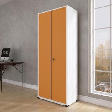Imagem de Armário de Aço 2 Portas 4 Prateleiras com Chave AP409SL - Pandin Móvei
