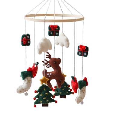 Imagem de Móbile Berço Menino | Móbile de Natal para Berçário | Renas E Pinheiro De Feltro Para Quarto Infantil, Elementos Sonoros Para Quarto De Meninas Meninos E Crianças