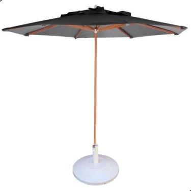 Imagem de Ombrelone Guarda Sol 3,00 Metros de Madeira Com Base - NossaKasa Móvei