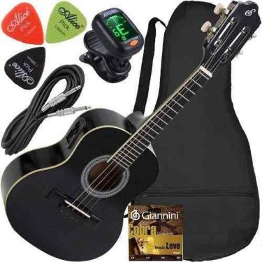Imagem de Kit Cavaco Giannini Eletroacústico Cs14 Ep Bk Com Acessórios