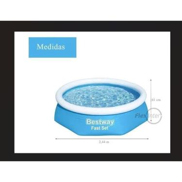 Imagem de Piscina Inflável Fast Set 1.880L 2,44M X 61Cm Bestway