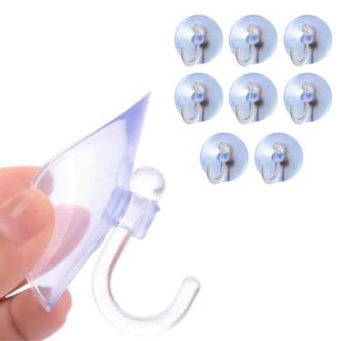 Imagem de Kit 8 Ganchos Ventosa De Parede Super Aderência Suporta 1kg - RGM STOR