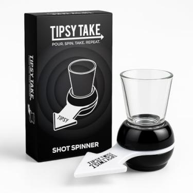 Imagem de Tipsy Take - Shot Drink Spinner for Game Night - Spin The Shot Fun Drinking Game - Portable and Compact Party Starter - Drinking Games for Adults - Includes Spinner & 2oz Shot Glass