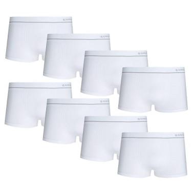 Imagem de kit 8 Cueca Sunga microfibra lupo Sem Costura original nf, M, Branco
