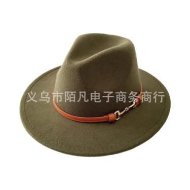 Imagem de Chapéu Feminino De Feltro De Lã Para Outono/Inverno Com Fivela Estilo 