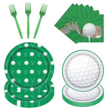 Imagem de Conjunto de talheres de festa Rakuto Golf 64 unidades para 16 convidad