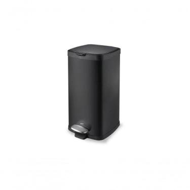 Imagem de Lixeira Brinox Pedal Preta 20 Litros Em Aço Carbono Pintado, Linha Fra