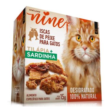 Imagem de Mini Snack Nine Cat Tilápia Sardinha Spin Pet 15g