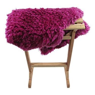 Imagem de Pelego Roxo Pele De Carneiro/Ovelha Escovado Montaria e Decoração - Co