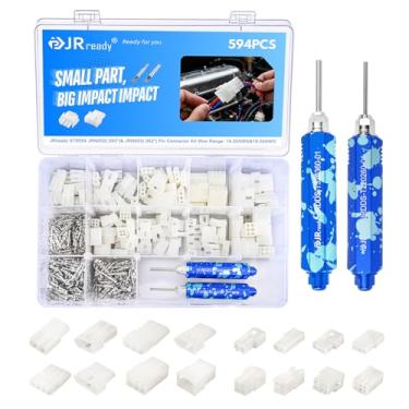 Imagem de JRready ST6554 Kit de conectores 2 3 4 6 pinos 0,94 pol. 157.5 cm Molex Pin Extractor Tool 14-20AWG/18-24AWG Pinos terminais de crimpagem e conectores de alimentação para aparelhos elétricos