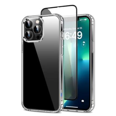 Imagem de Capa Capinha Clear Case Transparente Resistente a Risco e Anti Impacto [Anti-amarelamento] + Película 3d Privacidade Anti Spy Para iPhone (iPhone 13 Pro)