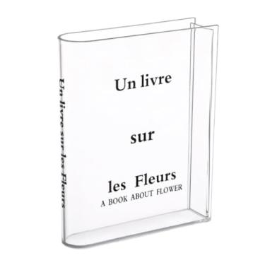 Imagem de KiBcsLic Vaso para livros, suporte para buquê, ornamento minimalista, arte decorativa, vaso para estante, festa, sala de jantar, decoração, Impresso