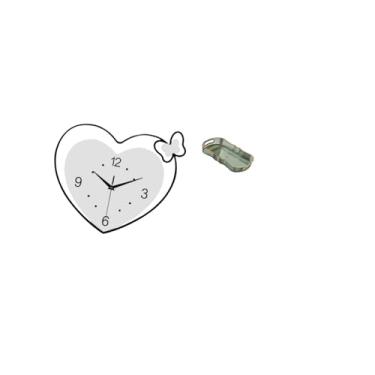 Imagem de Fenteer Conjunto Criativo de Relógio de Parede em Acrílico E Bandeja para Servir Comida para Sala de Estudo, Café, Escritório, Banheiro, Penteadeira, Frutas,