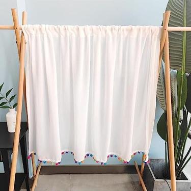 Imagem de Cortina de cozinha cortina de filtro de luz, aparência leve e limpa, sofisticada e com estilo, cortinas semi-transparentes, para cozinhas, porões, cafetarias, salas de lavanderia, cortina de