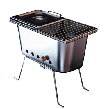 Imagem de Carvão vegetal, aço inoxidável, portátil, churrasco, carvão, churrasco, pátio, acampamento, fogão, churrasco, utensílios de cozinha para festas