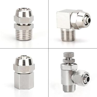 Imagem de 1 peça KL-PC PCF PL SL Conector rápido de ar pneumático de níquel banhado a cobre para tubo de mangueira OD 4 6 8 10 12 mm Conexão de junta rápida (6-01, KL-PC)