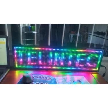 Imagem de painel de led letreiro p10 rgb 70x20  interno   - TLT