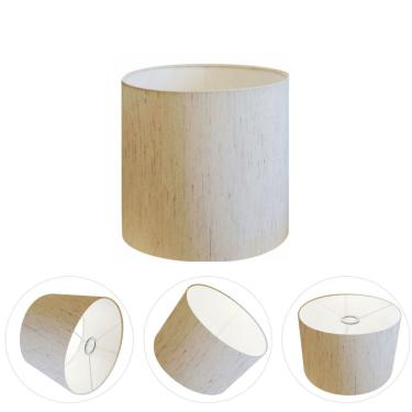 Imagem de Cúpula Abajur Cilíndrica Cp-8005 Ø18x18cm Linho Bege