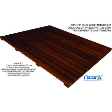 Imagem de Deck De Madeira Box Banheiro Capacho 83x82 cm NeonX Pintado, Verniz Mo