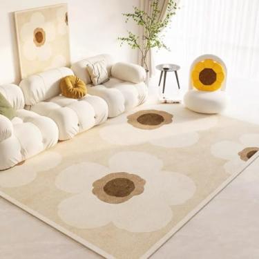 Imagem de Minimalista - Tapete de veludo cristal estampado - Antiderrapante, aconchegante, duradouro para decoração de sala de estar (100x150 cm/SJR-24)