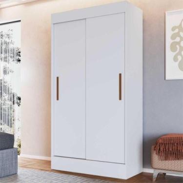 Imagem de Guarda-Roupa 2 Portas Correr 2 Gavetas Milano Cr4143 Branco - MULTIMOV