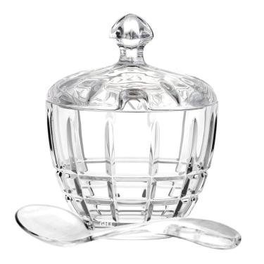 Imagem de Açucareiro Sofisticado Vidro Premium Mesa De Café Lisboa