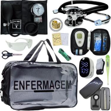Imagem de Kit Enfermagem Transparente Estagio Academico Completo - Love Saude, P
