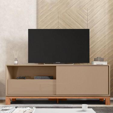 Imagem de Rack Bancada Tv Para Sala De Estar 150cm Visari C01 - D`rossi Cor Marrom/freijó