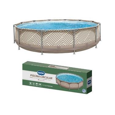 Imagem de Piscina Redonda Estrutural PVC 7200 Litros 3.66 x 3.66m Mor