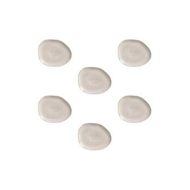Imagem de Conjunto de Pratos Oval Porto Brasil Orgânico Latte 31cm - 6 Peças