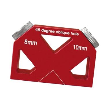 Imagem de YsXoWiui Gabarito para cavilhas em madeira, guia de perfuração para encaixes em madeira, ferragens, liga de alumínio, versátil, broca central para tábuas de