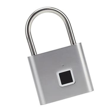 Imagem de GLOGLOW Cadeado de Impressão Digital, Desbloqueio Rápido de 0,5 Segundos, IP54 à Prova d'água, Recarregável por USB, Aço Inoxidável, Armazenamento de 10 Impressões Digitais, para Armários de (#11)