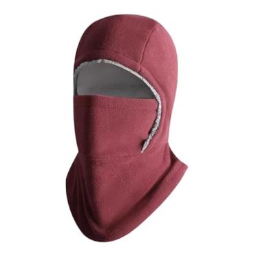 Imagem de Dynwave Balaclava com capuz à prova de vento, máscara de esqui para snowboard, esqui de inverno e pesca, Vermelho