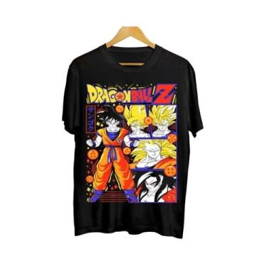 Imagem de Camiseta Unissex Dragon Ball Z Son Goku Vegeta 100% Algodão Manga Curt
