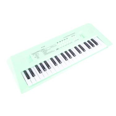 Imagem de Luqeeg Piano de Teclado Elétrico de 37 Teclas Com Microfone, Função de Gravação para Educação Musical Infantil, USB/alimentado por Bateria, Portátil, Brinquedo de Teclado (Verde)