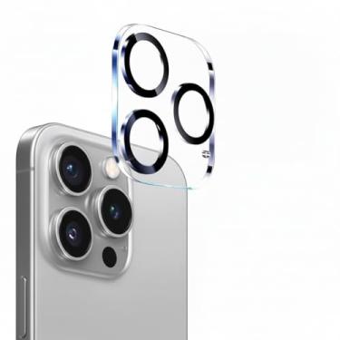 Imagem de 1 pacote projetado para protetor de lente de câmera iPhone 15 Pro Max, para iPhone 15 Pro, protetor de lente de câmera, modo de disparo noturno, vidro temperado com dureza 9H transparente HD