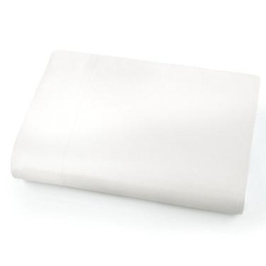 Imagem de Lençol liso California King Size somente, 600 fios algodão egípcio 1 peça lençol de luxo/lençol de cima bege sólido sólido 100% de satisfação garantida, Tradicional, Branco, Queen XL