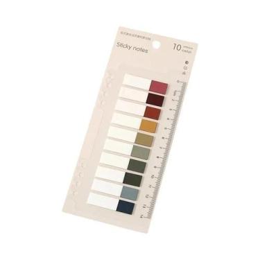 Imagem de Etiquetas Adesivas Reposicionáveis Coloridas 200 Folhas Marcadores De 