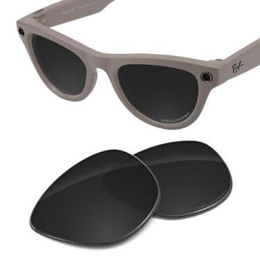 Imagem de Tintart Lentes de substituição de desempenho compatíveis com óculos RayBan Meta Skyler (Gen 2) RW4014 52 mm AI-preto carbono, proteção UV, transição, resistente a arranhões