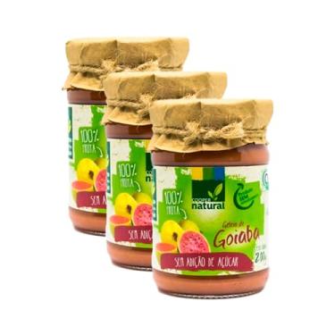 Imagem de Kit 3X: Geleia Goiaba 100% Fruta Orgânico Sem Açúcar 180g