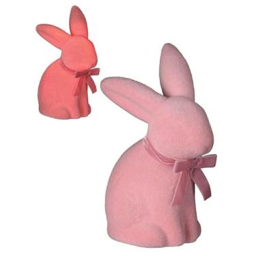 Imagem de Regency International Flocked Bunny, LED/Battery/Timer, 15.5-inch, Pink