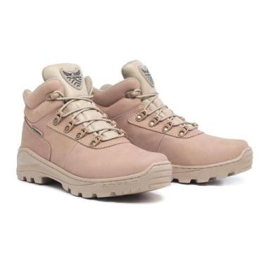 Imagem de Bota Adventure Acero Couro Masculino Trilha Conforto, 39, Bege