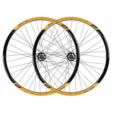 Imagem de Par de Roda Aro 29 Vzan Vnine Aero Cubo de Rosca Rolamentado Preto Lar