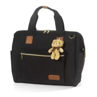 Imagem de Bolsa Mochila Maternidade Impermeável Bebê Preta - BH Store