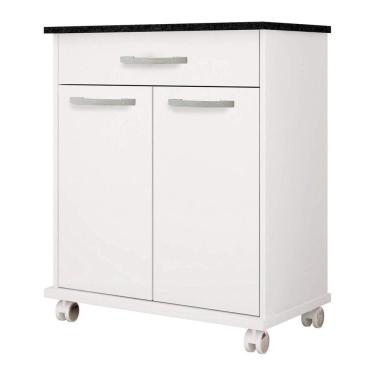 Imagem de Balcão Cozinha 2 Portas Girassol  Kaiki Móveis Cor: Branco.