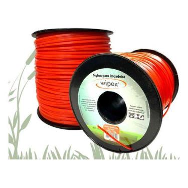 Imagem de Fio Nylon Roçadeira 2,4mm Quadrado Rolo Bobina 1kg 174 mts - UNI ECCOM