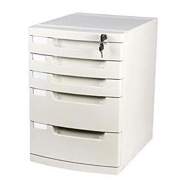 Imagem de Gavetas de armazenamento de plástico multicamadas escrivaninha, organizador de unidade de armazenamento, armário de arquivo com trava A4 (tamanho: grande - camadas) ()